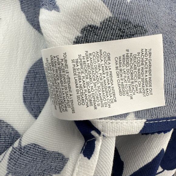 Cabi Kimono Womens Small Blue White Floral Botanical Tropical Light Weight 5661 - Picture 9 of 13